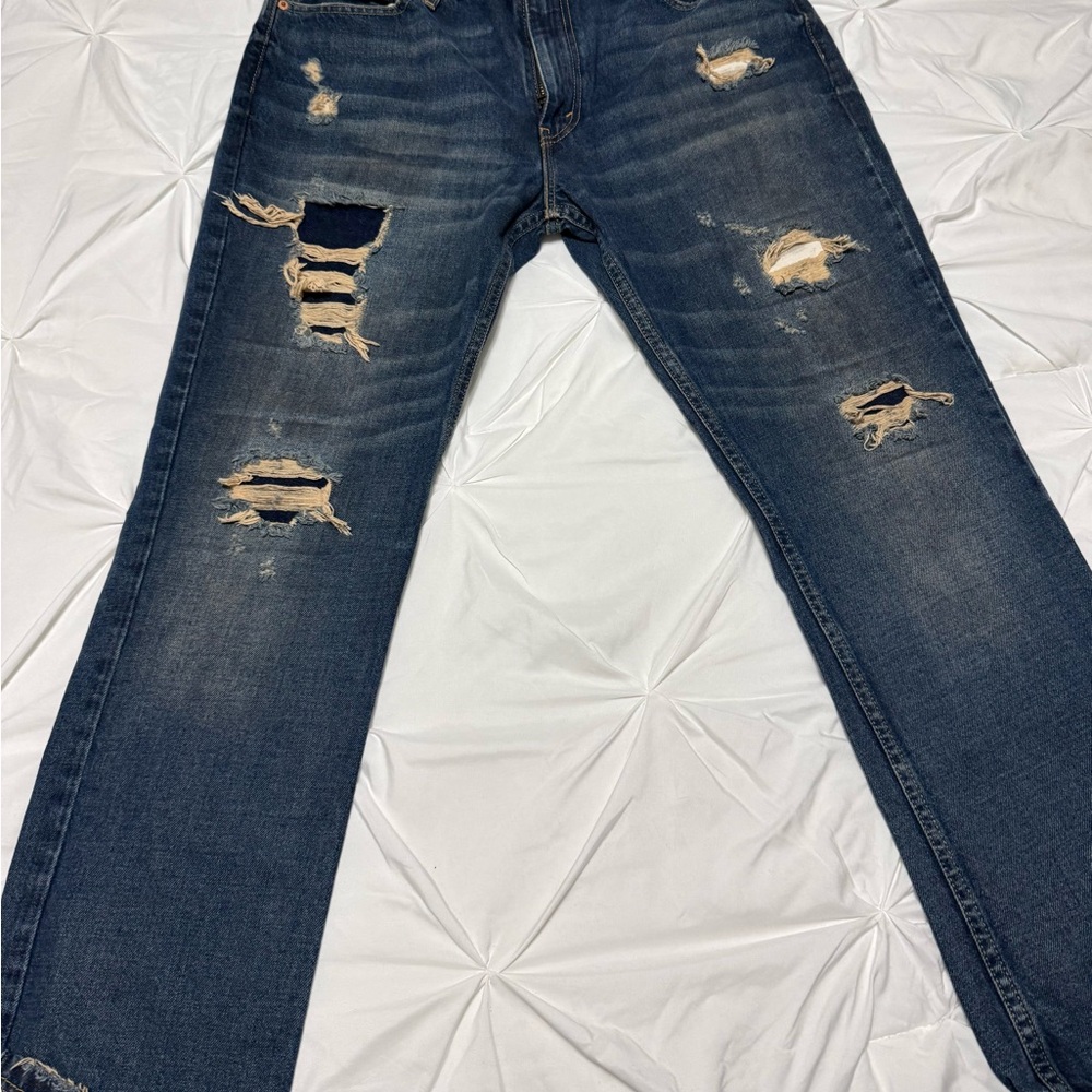 American Eagle Outfitters Men's Ripped Blue Jeans